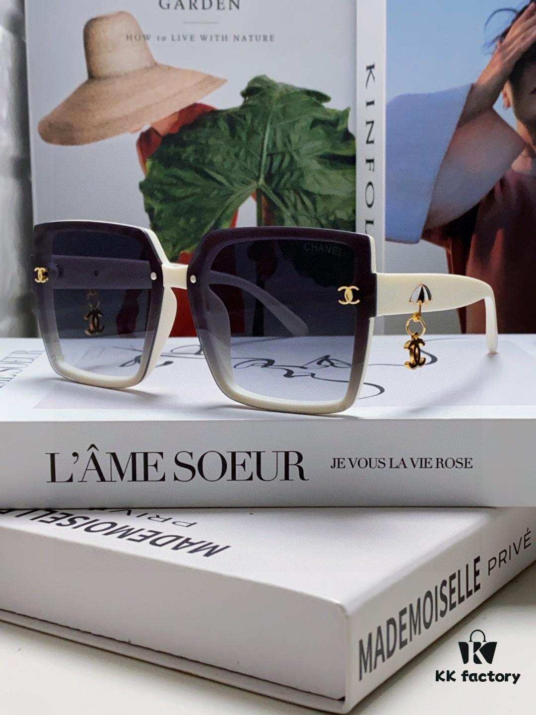 6931f8173a89a121ed549687 Chanel 2025 New Arrival Fashion Sunglasses, Stylish Oversized Gradient Lenses, Face-Framing UV Protection Shades with Umbrella Pendant, Classic Little Luxury Chic