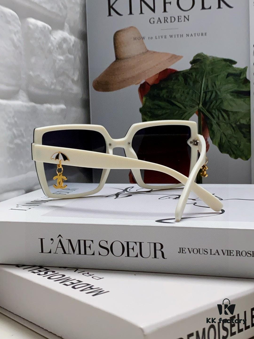 6931f8173a89a121ed549689 Chanel 2025 New Arrival Fashion Sunglasses, Stylish Oversized Gradient Lenses, Face-Framing UV Protection Shades with Umbrella Pendant, Classic Little Luxury Chic