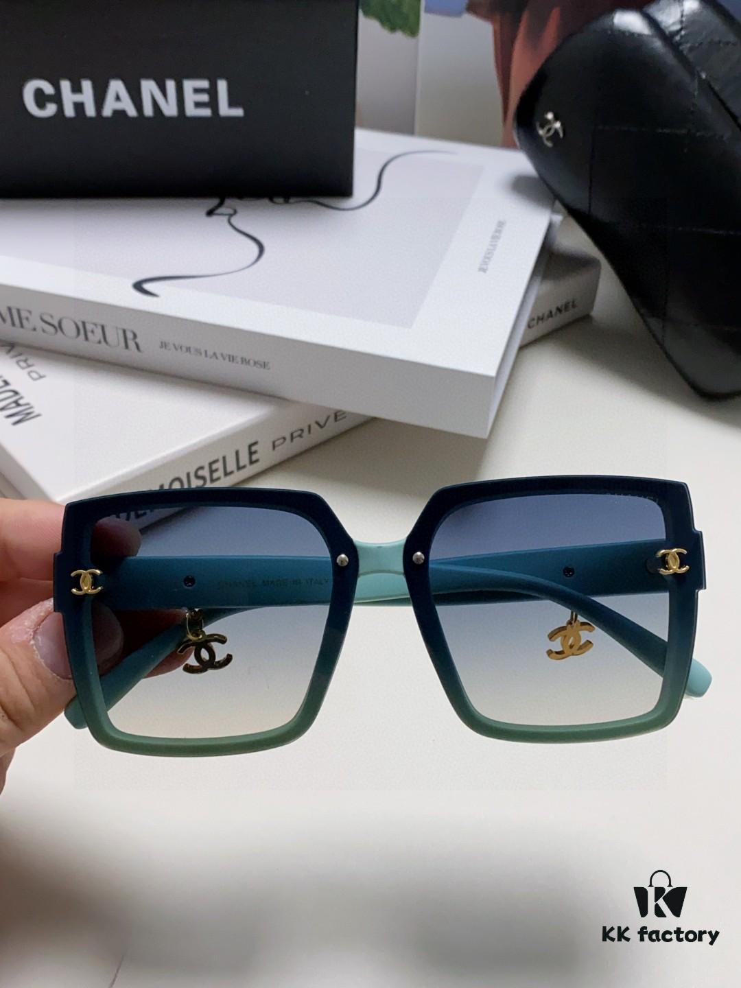 6931f8193a89a121ed54969e Chanel 2025 New Arrival Fashion Sunglasses, Oversized Gradient Lenses for Slimming Effect, UV Protection, Elegant Style with Umbrella Pendant