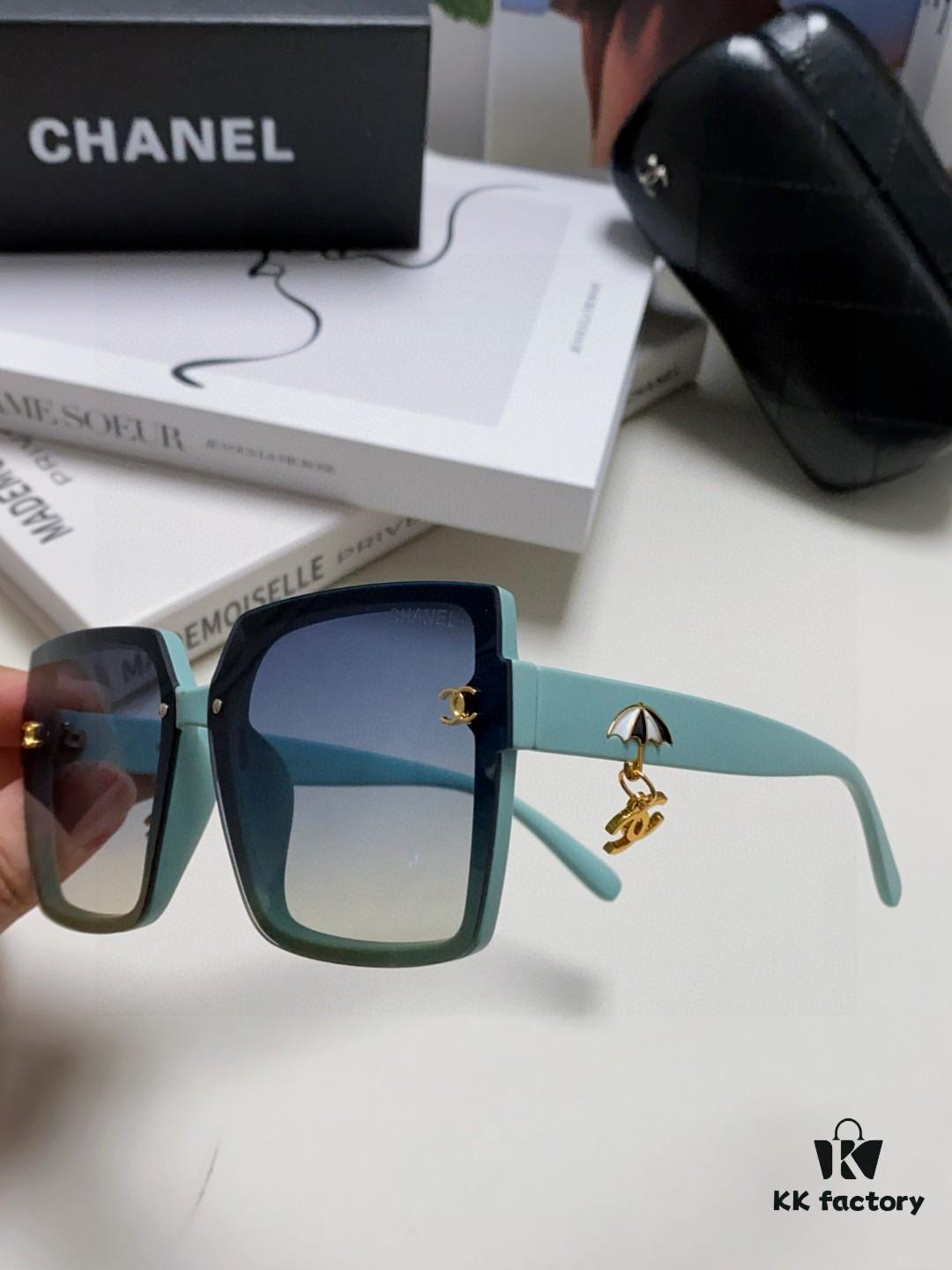6931f8193a89a121ed5496a0 Chanel 2025 New Arrival Fashion Sunglasses, Oversized Gradient Lenses for Slimming Effect, UV Protection, Elegant Style with Umbrella Pendant