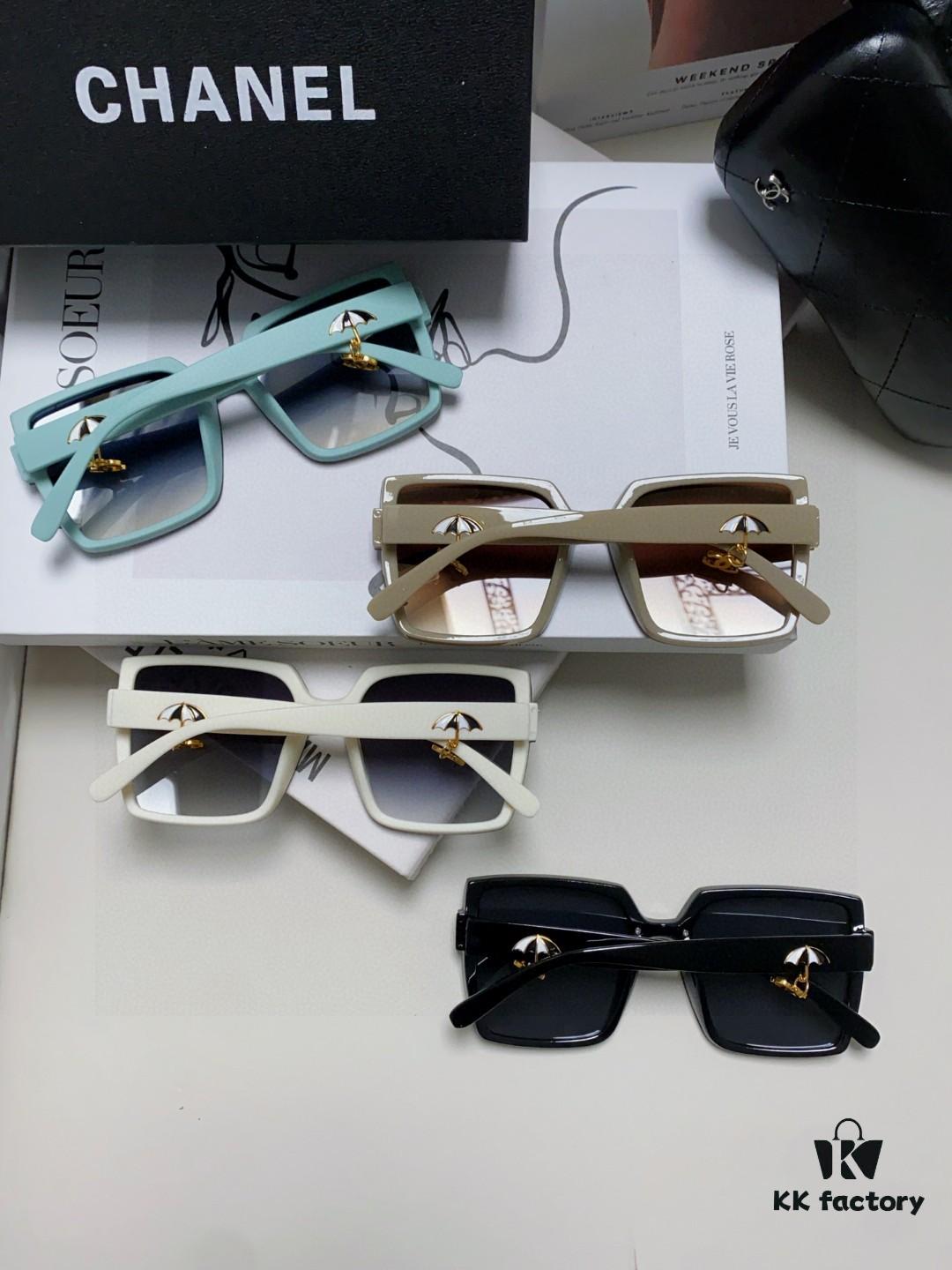 6931f8193a89a121ed5496a3 Chanel 2025 New Arrival Fashion Sunglasses, Oversized Gradient Lenses for Slimming Effect, UV Protection, Elegant Style with Umbrella Pendant