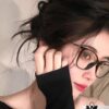 6931f8193a89a121ed5496a6 Chanel 2025 New Arrival Black Frame Glasses, Same Style as Zhao Lusi, Women's Minimalist Chic Optical Frames with Chain Detail, Blue Light Blocking, Prescription Ready, Oversized for a Flattering Look