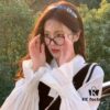 6931f8193a89a121ed5496a7 Chanel 2025 New Arrival Black Frame Glasses, Same Style as Zhao Lusi, Women's Minimalist Chic Optical Frames with Chain Detail, Blue Light Blocking, Prescription Ready, Oversized for a Flattering Look