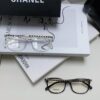 6931f81a3a89a121ed5496b0 Chanel 2025 New Arrival Black Frame Glasses, Same Style as Zhao Lusi, Women's Minimalist Chic Optical Frames with Chain Detail, Blue Light Blocking, Prescription Ready, Oversized for a Flattering Look