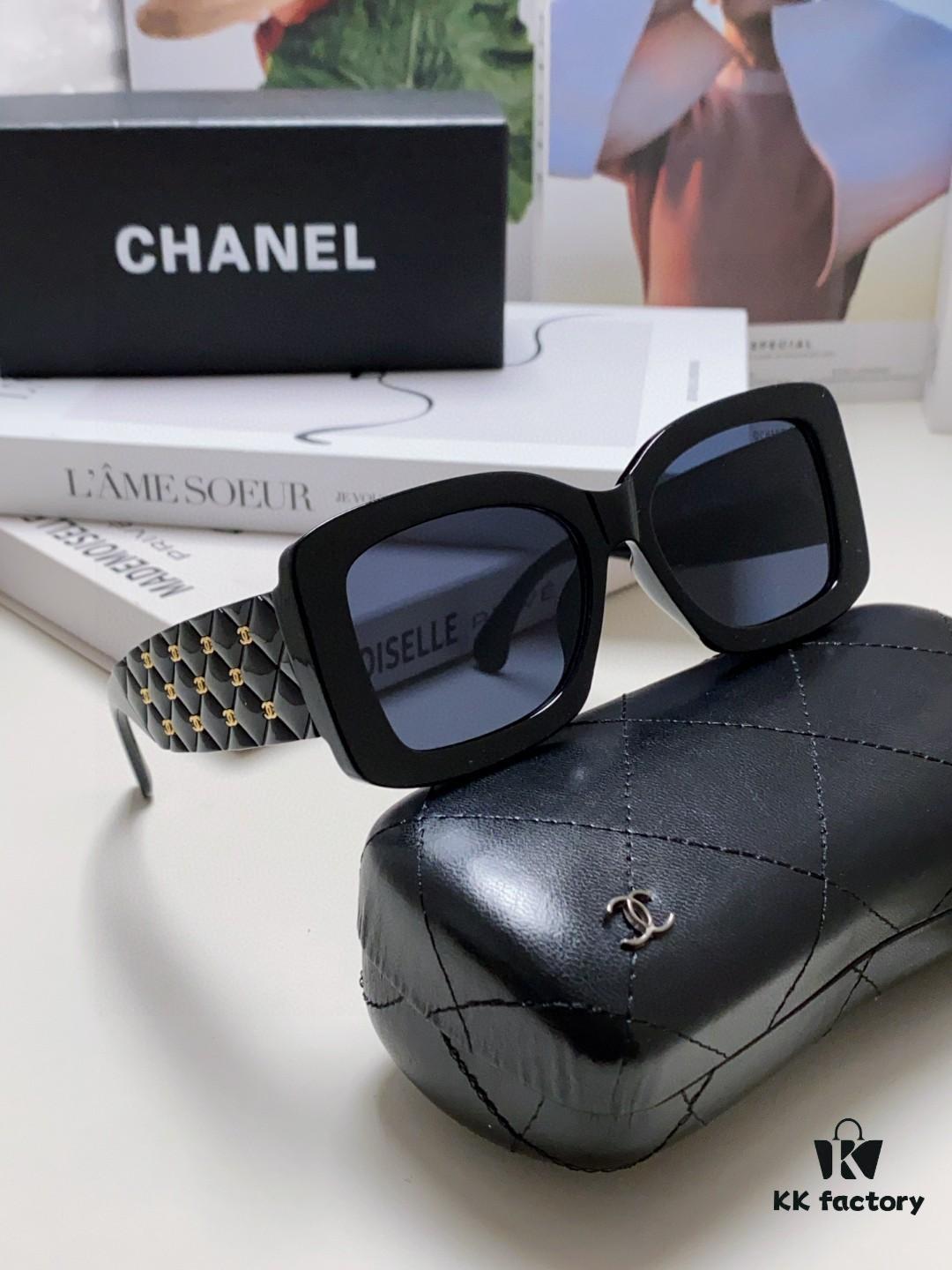CHANEL New Classic Black and White Sunglasses