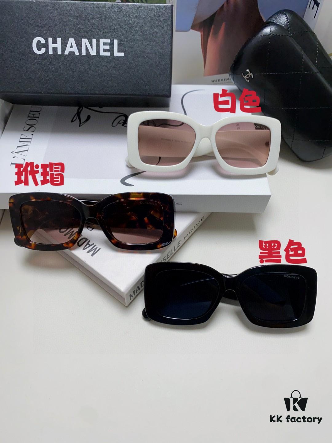 CHANEL New Classic Black and White Sunglasses