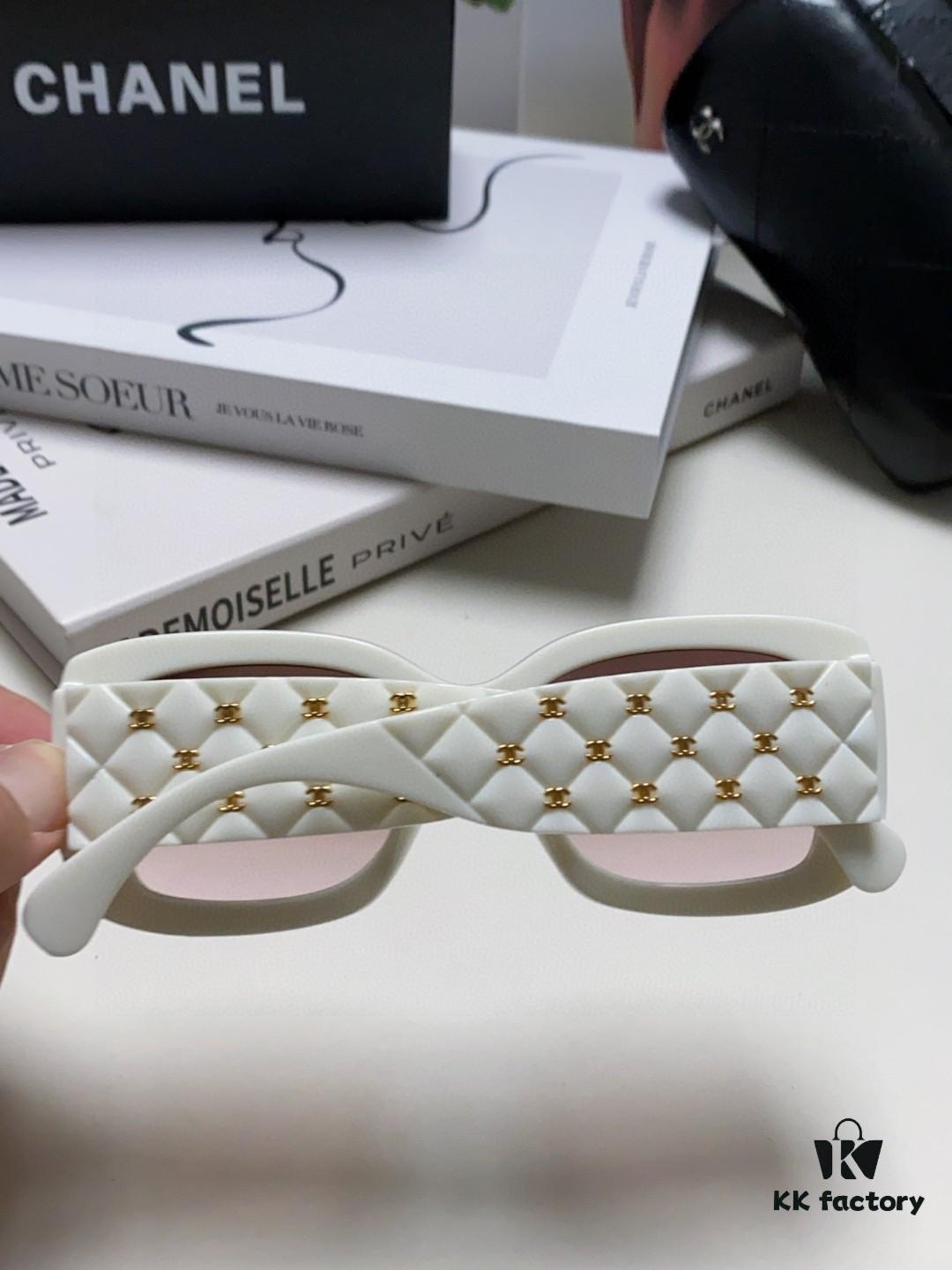 6931f82b3a89a121ed5497a4 CHANEL New Classic Black and White Sunglasses with Logo-Embellished Temples