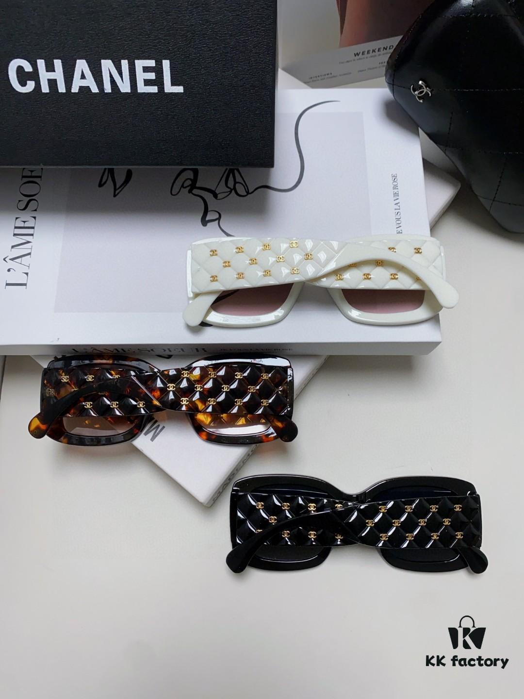 6931f82c3a89a121ed5497a8 CHANEL New Classic Black and White Sunglasses with Logo-Embellished Temples
