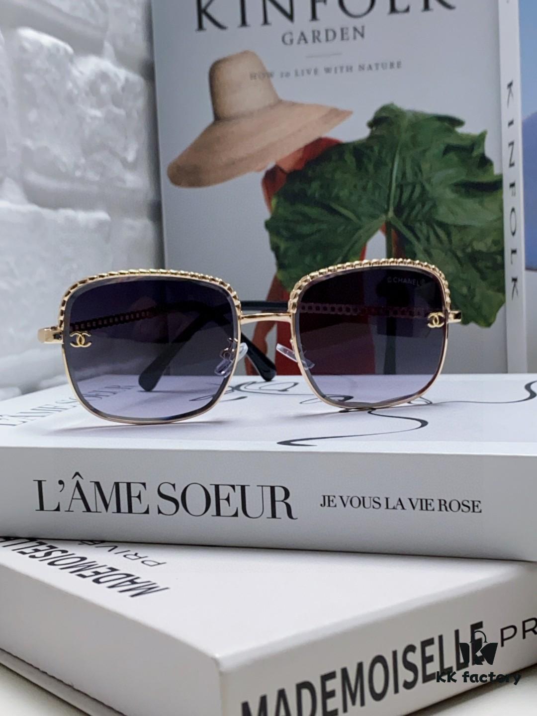 6931f82c3a89a121ed5497ab Chanel 2025 New Arrival Classic Style Women's Sunglasses with Chain Detail, Vintage Brown UV-Protective Designer Shades