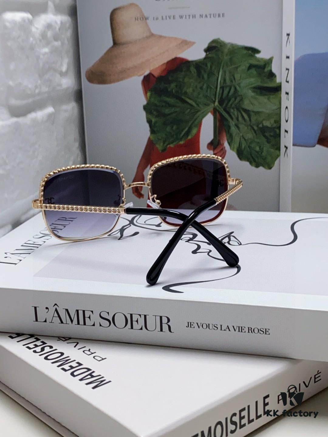 6931f82c3a89a121ed5497ac Chanel 2025 New Arrival Classic Style Women's Sunglasses with Chain Detail, Vintage Brown UV-Protective Designer Shades