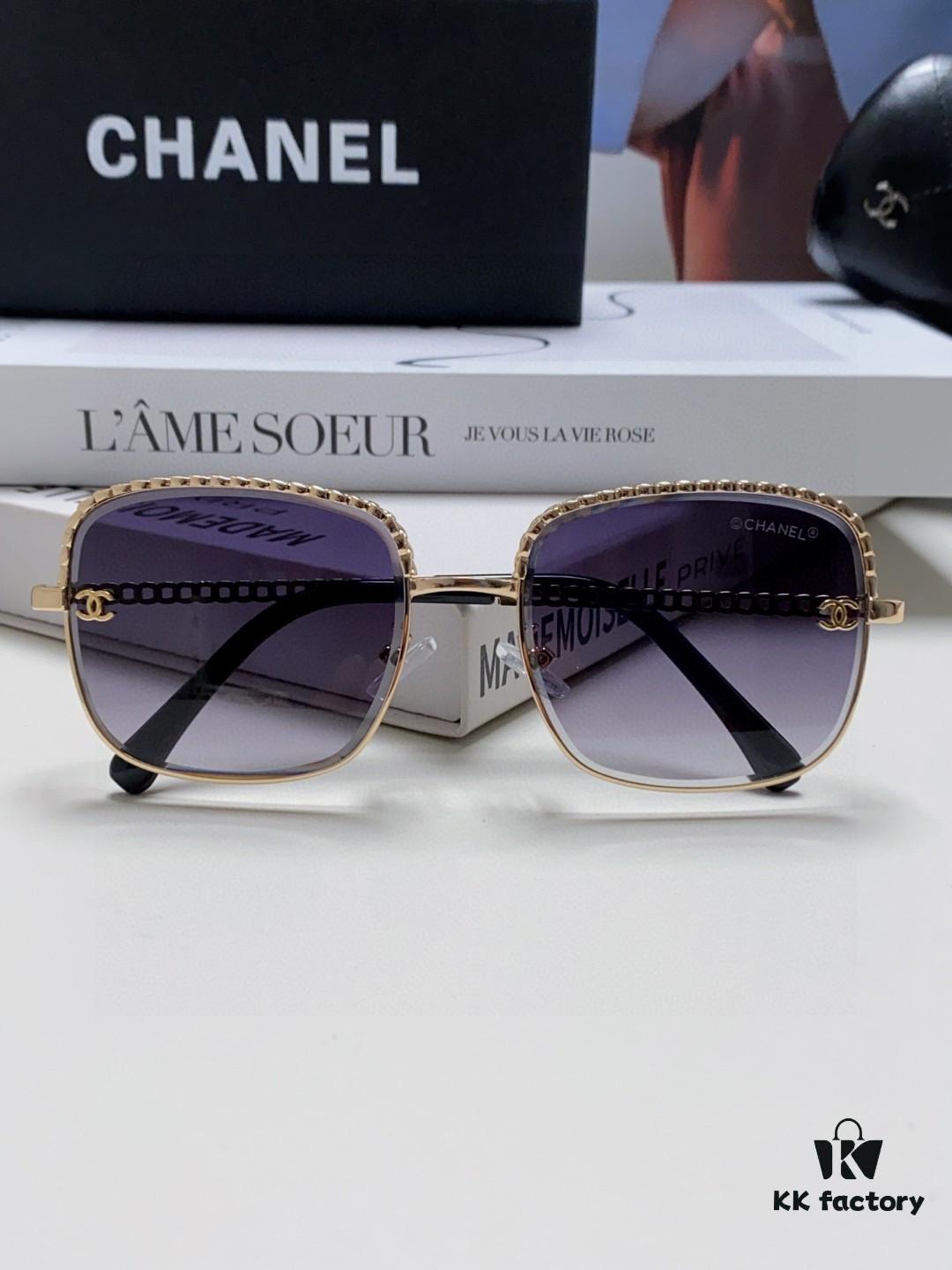6931f82c3a89a121ed5497b0 Chanel 2025 New Arrival Classic Style Women's Sunglasses with Chain Detail, Vintage Brown UV-Protective Designer Shades