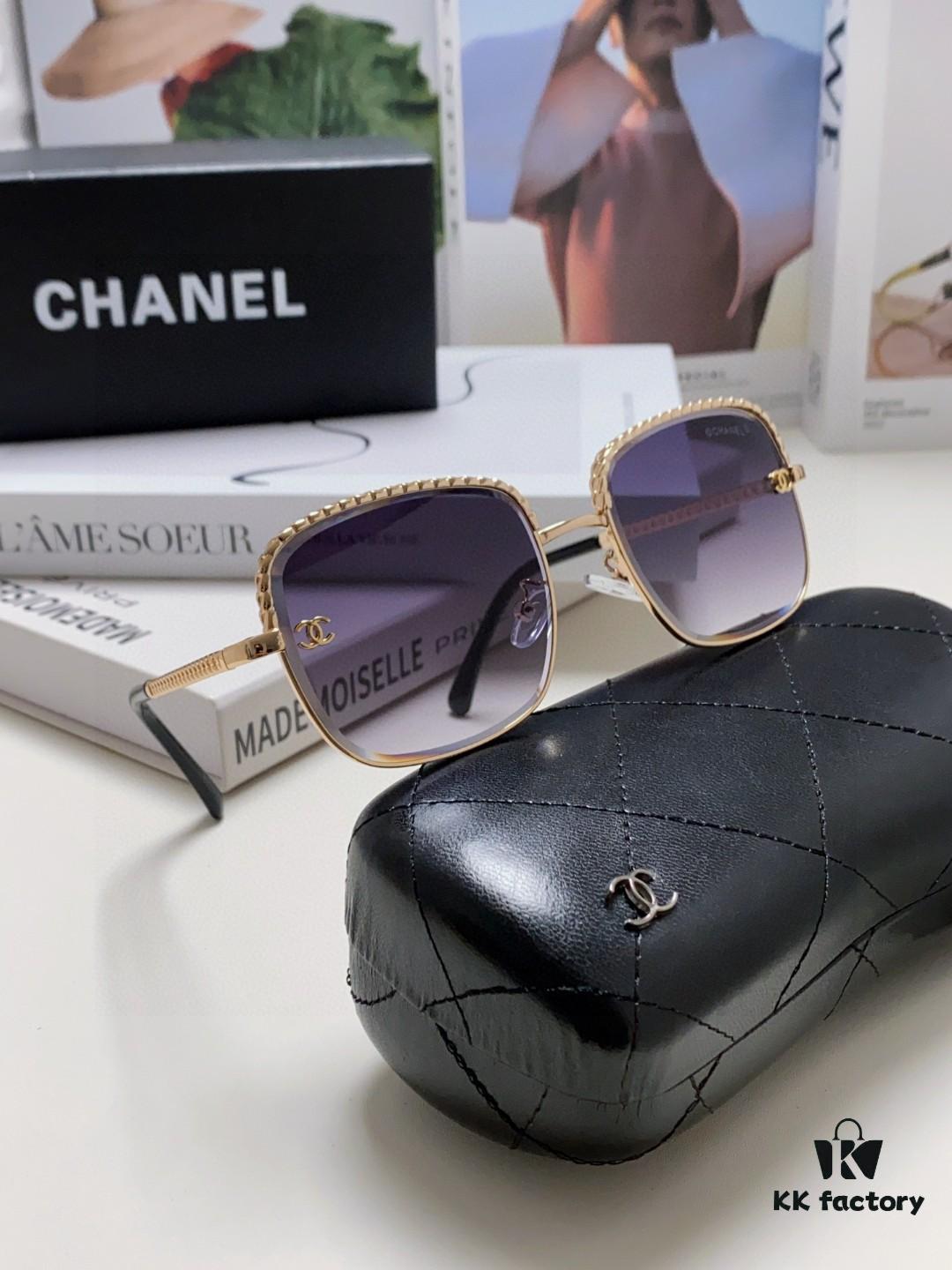 6931f82c3a89a121ed5497b1 Chanel 2025 New Arrival Classic Style Women's Sunglasses with Chain Detail, Vintage Brown UV-Protective Designer Shades