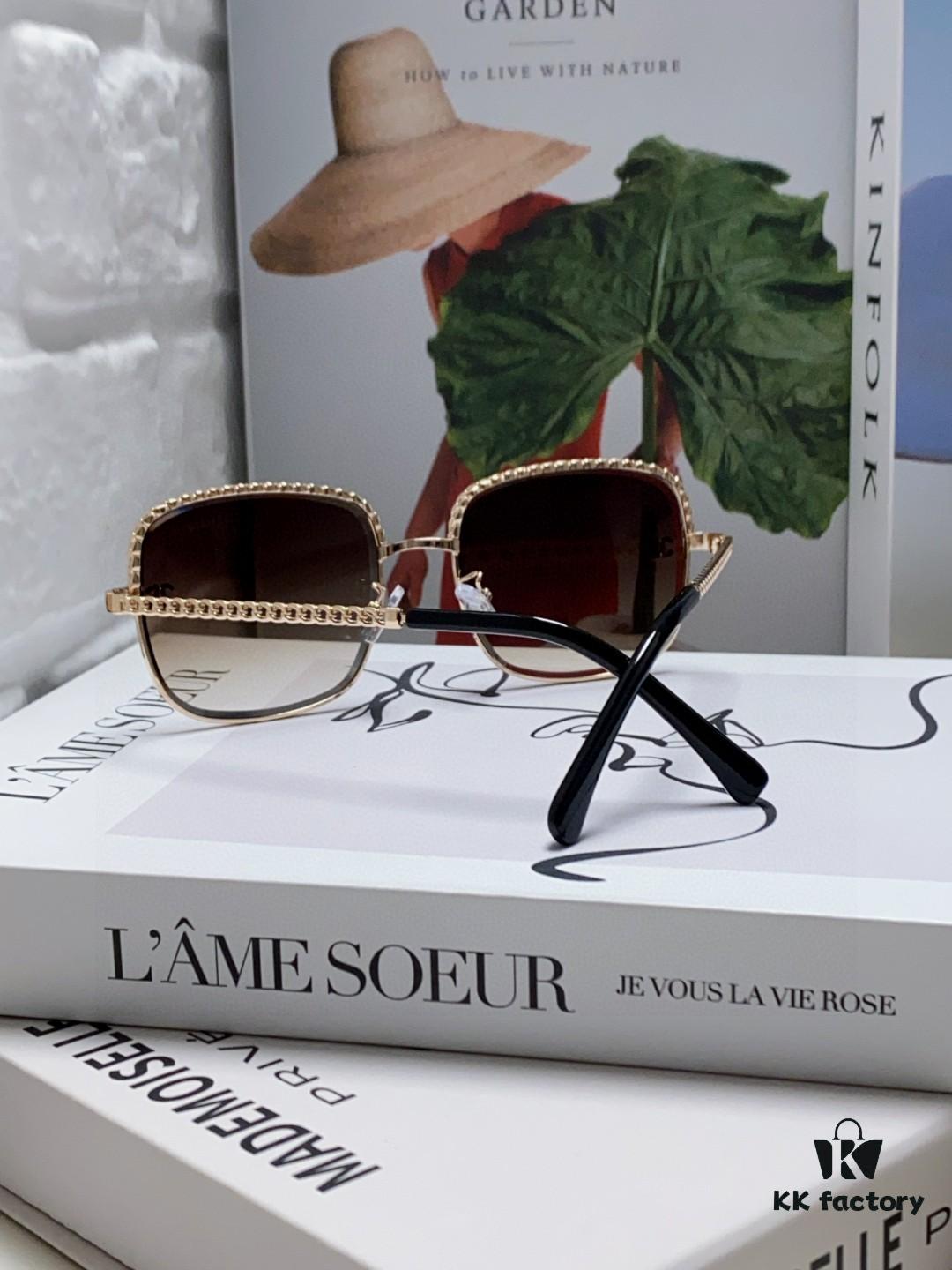 6931f82d3a89a121ed5497b6 Chanel 2025 New Arrival Women's Sunglasses, Classic Chic Tea-Tinted UV-Protective Sunglasses with Chain Detail, Fashionable and Elegant Design