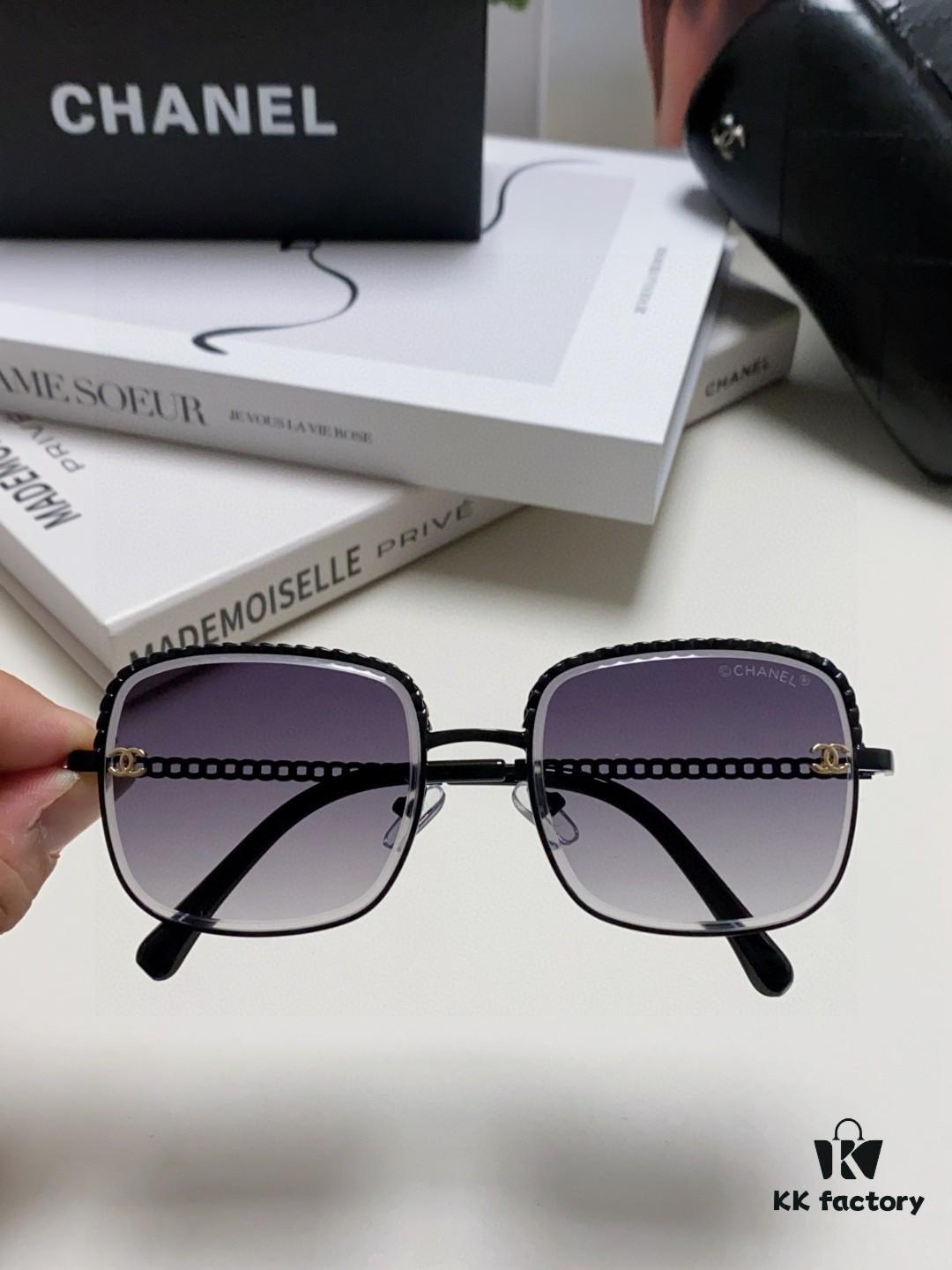 6931f82d3a89a121ed5497c0 Chanel 2025 New Arrival Classic Style Women's Sunglasses with Chain Detail, Vintage Brown UV-Protective Designer Sun Glasses