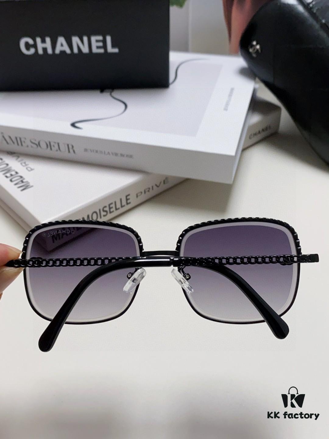 6931f82d3a89a121ed5497c1 Chanel 2025 New Arrival Classic Style Women's Sunglasses with Chain Detail, Vintage Brown UV-Protective Designer Sun Glasses