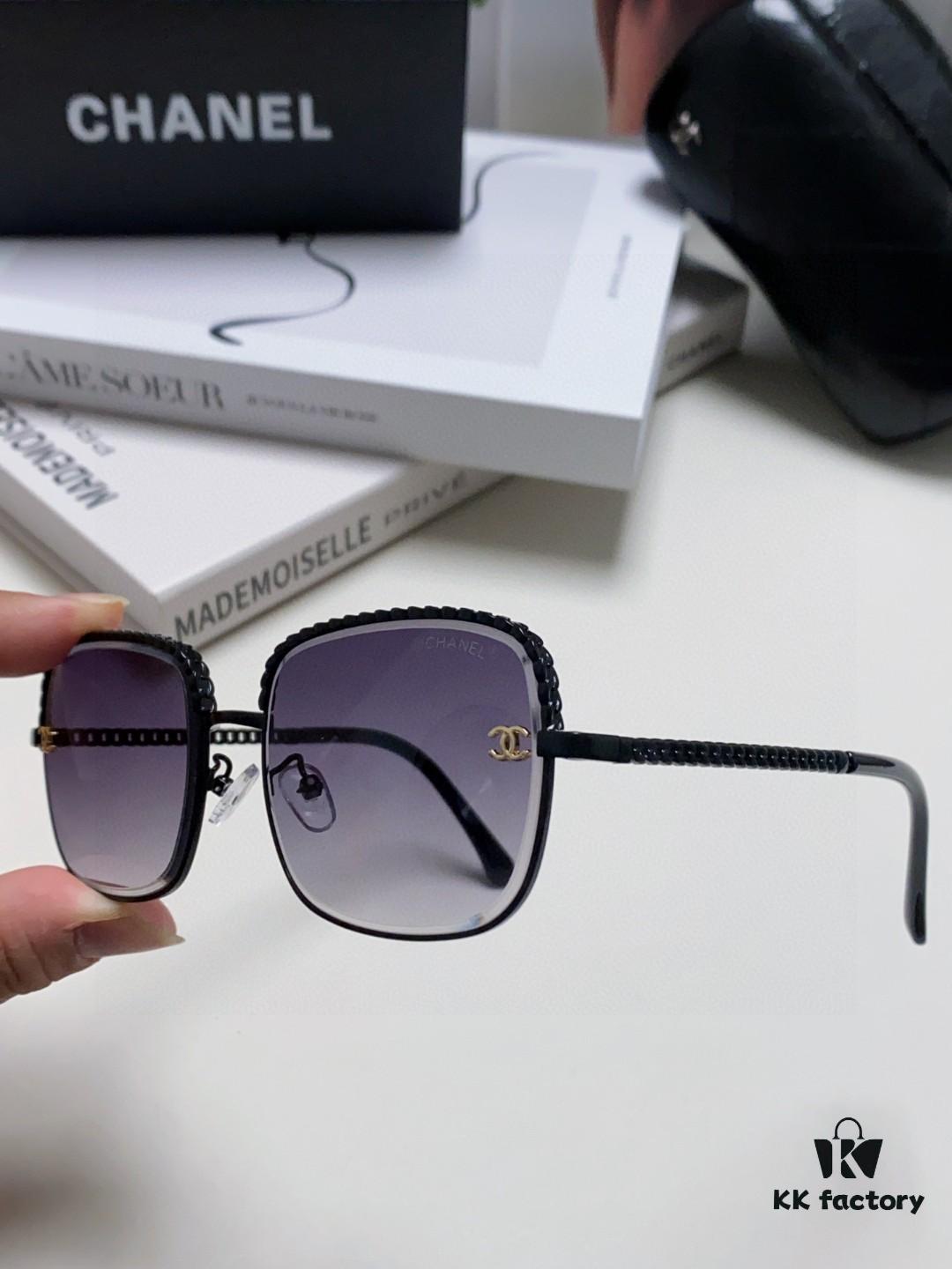 6931f82d3a89a121ed5497c2 Chanel 2025 New Arrival Classic Style Women's Sunglasses with Chain Detail, Vintage Brown UV-Protective Designer Sun Glasses