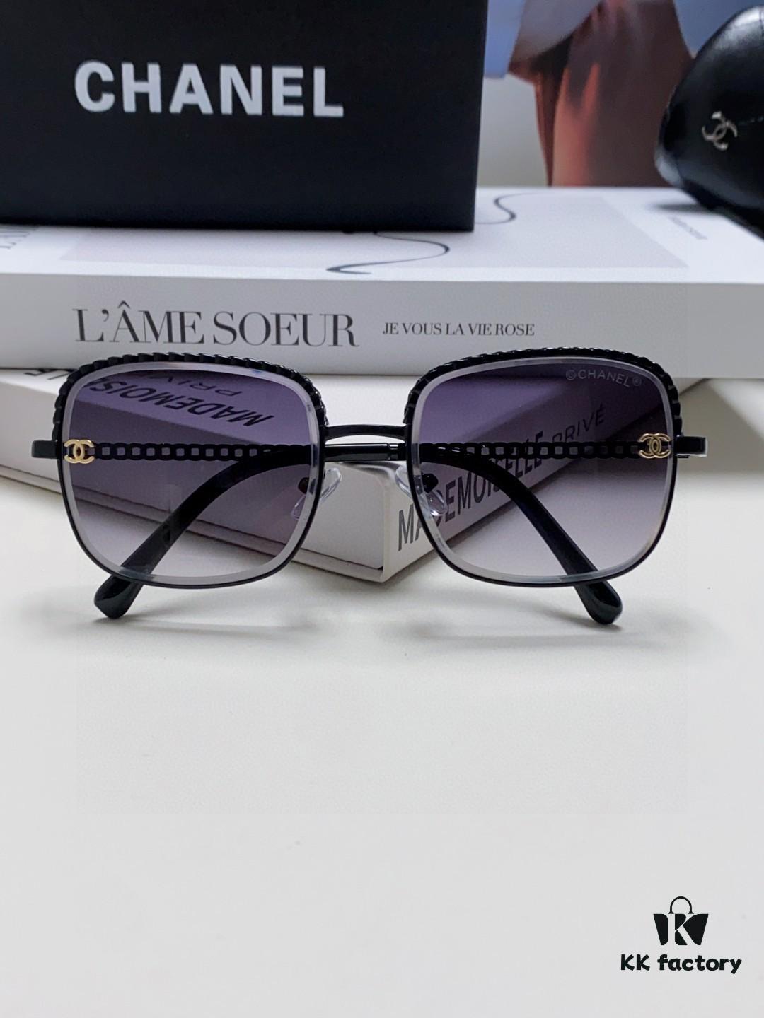 6931f82d3a89a121ed5497c3 Chanel 2025 New Arrival Classic Style Women's Sunglasses with Chain Detail, Vintage Brown UV-Protective Designer Sun Glasses