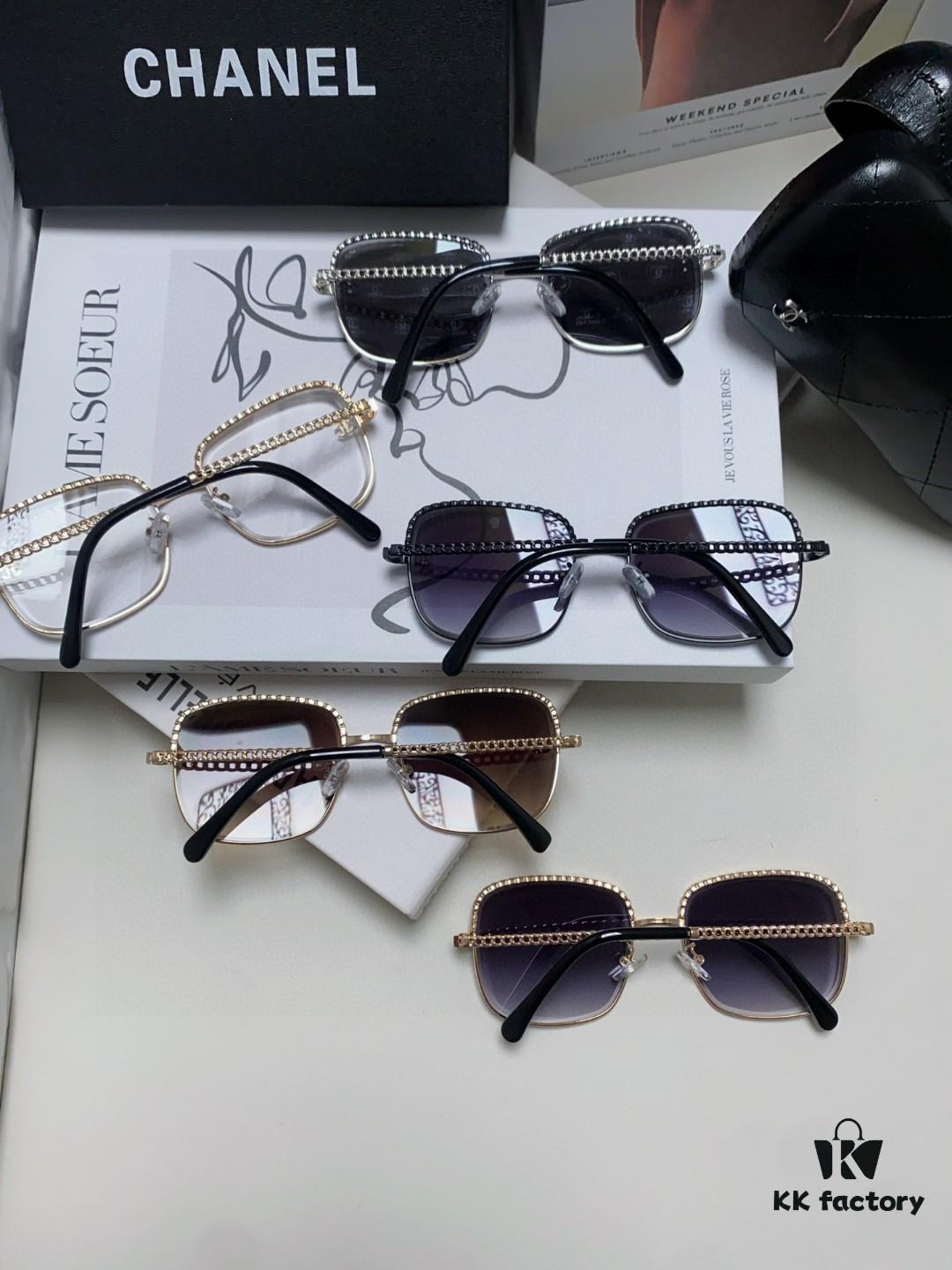 6931f82e3a89a121ed5497c5 Chanel 2025 New Arrival Classic Style Women's Sunglasses with Chain Detail, Vintage Brown UV-Protective Designer Sun Glasses