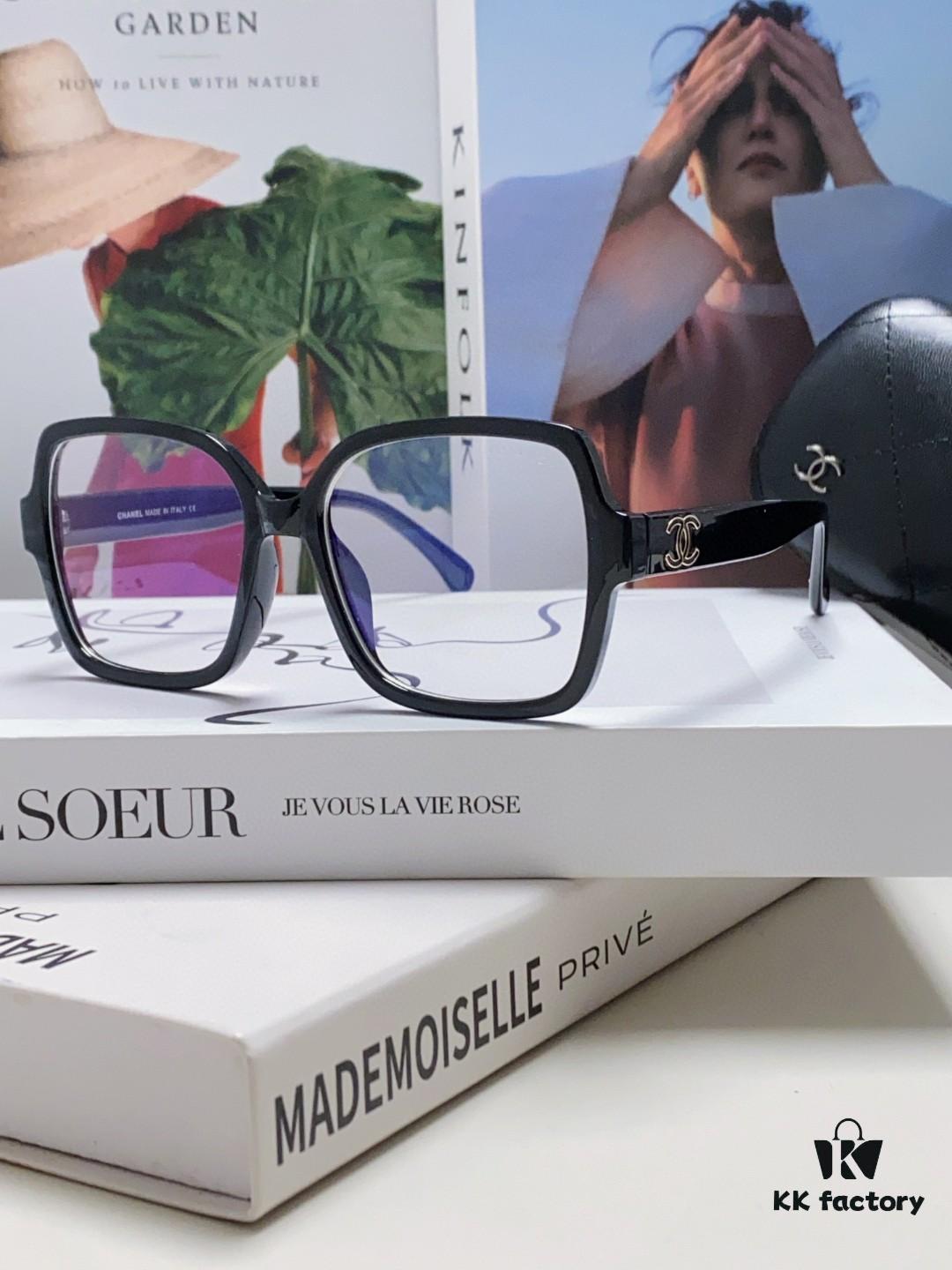 6931f82f3a89a121ed5497db Chanel Small Logo Eyeglass Frame, Panda Color, Suitable for Prescription Lenses, Stylish and Face-Framing
