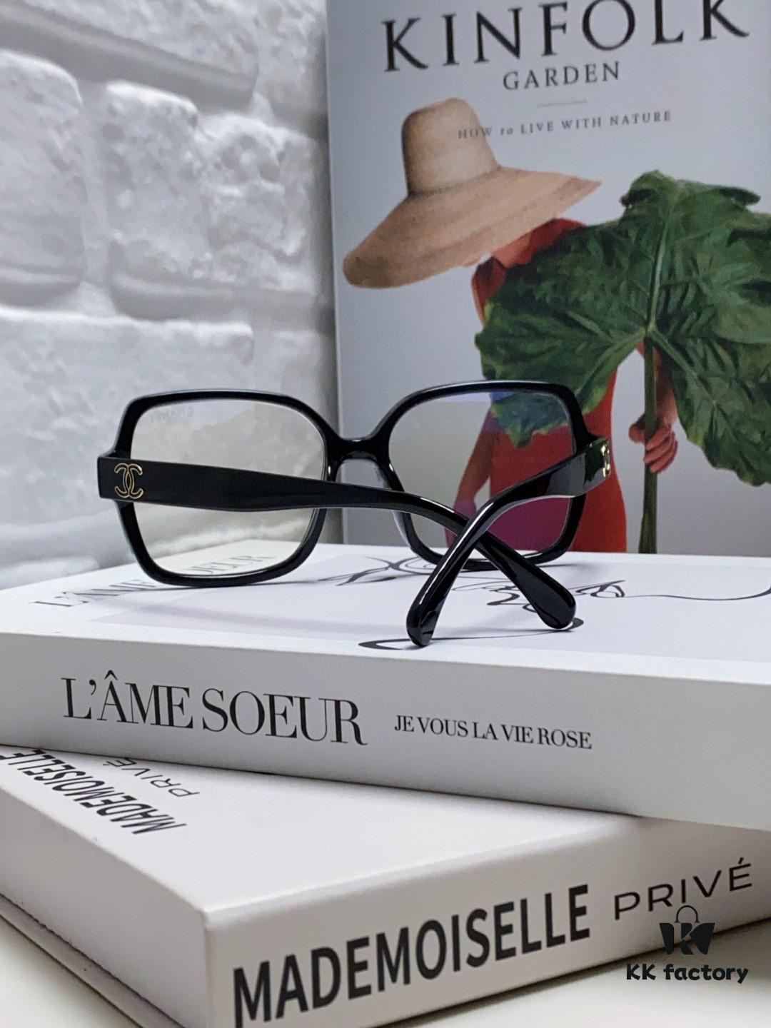 6931f82f3a89a121ed5497dd Chanel Small Logo Eyeglass Frame, Panda Color, Suitable for Prescription Lenses, Stylish and Face-Framing