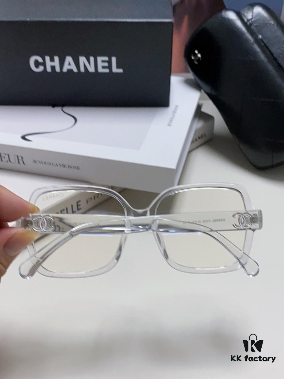 6931f8303a89a121ed5497e9 Chanel Small Logo Eyeglass Frame, Panda Color, Suitable for Prescription Lenses, Stylish and Face-Framing Design