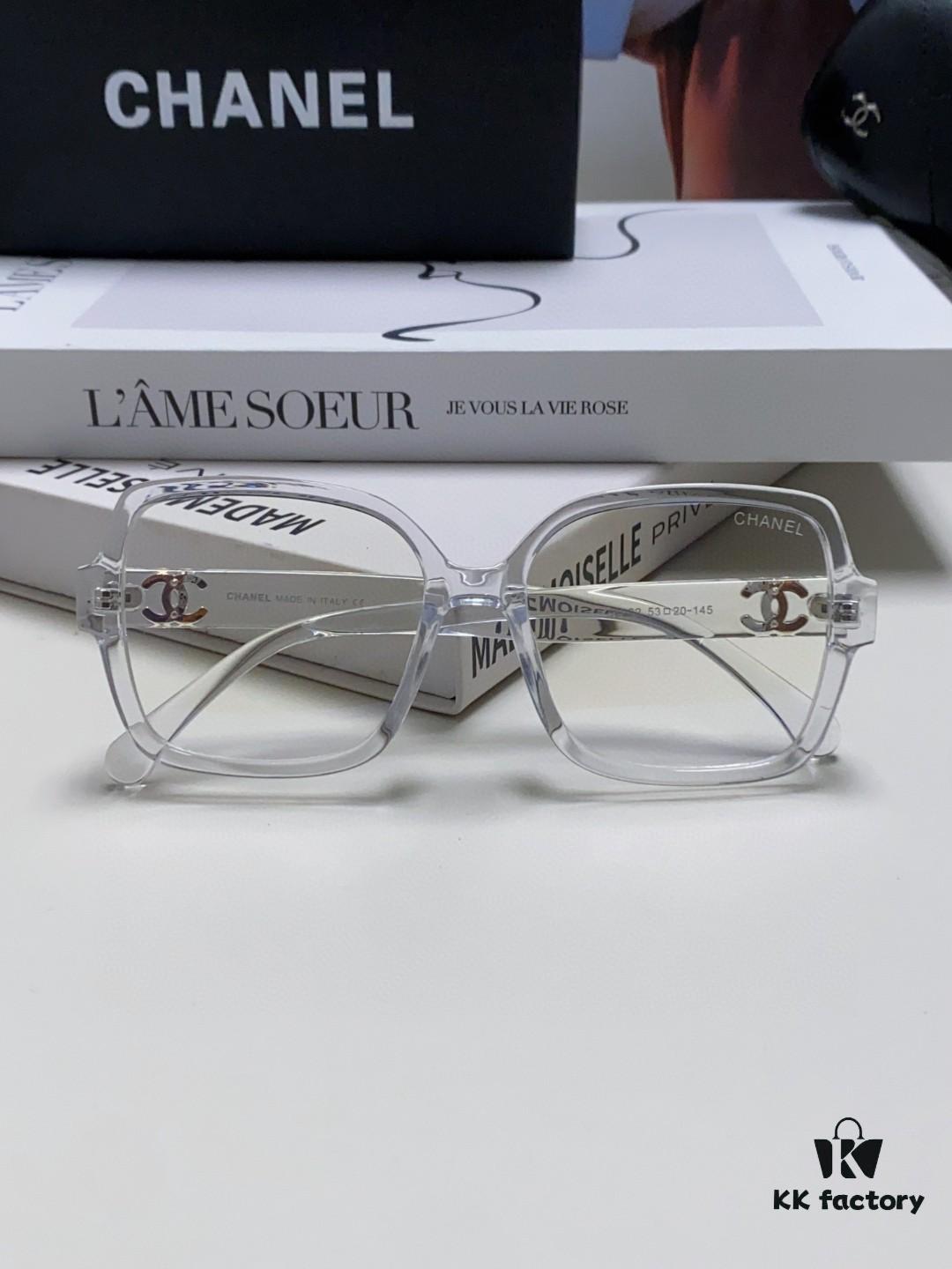6931f8303a89a121ed5497eb Chanel Small Logo Eyeglass Frame, Panda Color, Suitable for Prescription Lenses, Stylish and Face-Framing Design