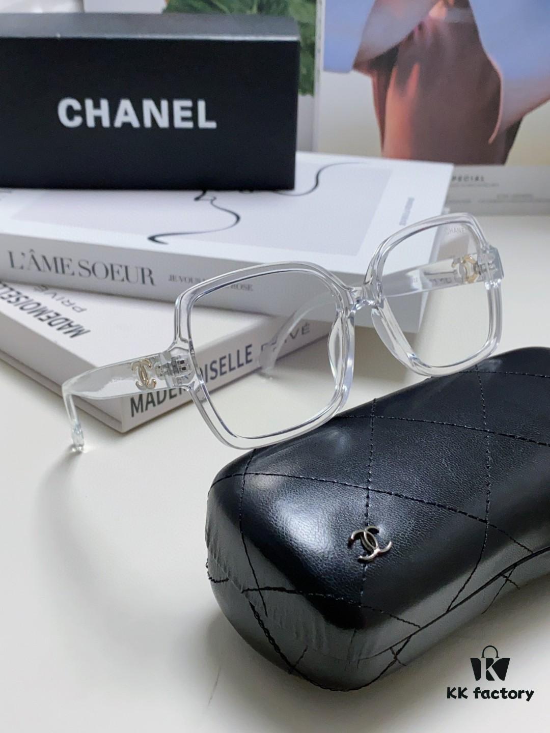 6931f8303a89a121ed5497ec Chanel Small Logo Eyeglass Frame, Panda Color, Suitable for Prescription Lenses, Stylish and Face-Framing Design