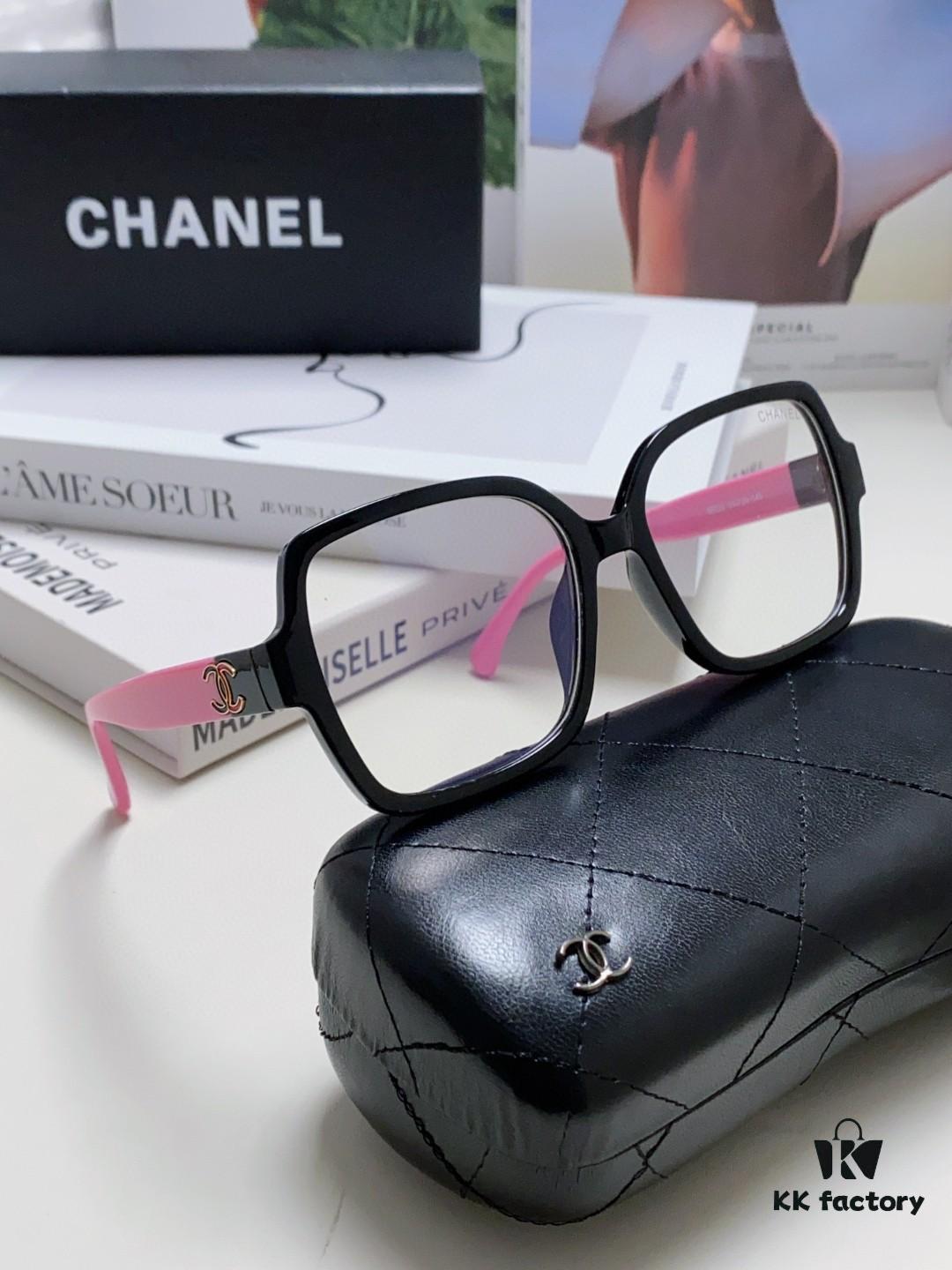 6931f8313a89a121ed5497f8 Chanel Small Logo Eyeglass Frame, Panda Color, Suitable for Daily Wear with or without Prescription Lenses, Stylish and Face-Framing Design