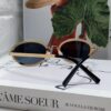 Chanel 2025 New Arrival Women's Oval Sunglasses, French Vintage Style, Flattering for Round Faces, Slim Frame with Sparkling Metal Trim, Elegant European Design