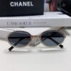 6931f8333a89a121ed549819 Chanel 2025 New Arrival Women's Oval Sunglasses, French Retro Stylish Design, Slimming Narrow Frame with Sparkling Metal Trim for Round Faces, Elegant European-American Style