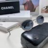 6931f8343a89a121ed54981a Chanel 2025 New Arrival Women's Oval Sunglasses, French Retro Stylish Design, Slimming Narrow Frame with Sparkling Metal Trim for Round Faces, Elegant European-American Style