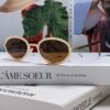 6931f8343a89a121ed54981f Chanel 2025 New Arrival Women's Oval Sunglasses, French Vintage Style, Flattering for Round Faces, Slim Metallic Frame, Elegant and Trendy