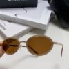 6931f8343a89a121ed549824 Chanel 2025 New Arrival Women's Oval Sunglasses, French Vintage Style, Flattering for Round Faces, Slim Metallic Frame, Elegant and Trendy