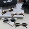 6931f8343a89a121ed549827 Chanel 2025 New Arrival Women's Oval Sunglasses, French Vintage Style, Flattering for Round Faces, Slim Metallic Frame, Elegant and Trendy