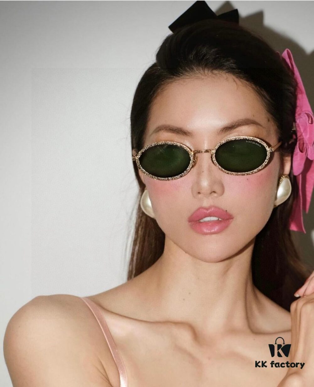 6931f8353a89a121ed549829 Chanel 2025 New Arrival Women's Oval Vintage French Style Sunglasses for Round Face, Slimming Narrow Frame with Sparkling Metal Trim, High-End Unisex Design