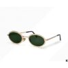 6931f8353a89a121ed54982a Chanel 2025 New Arrival Women's Oval Vintage French Style Sunglasses for Round Face, Slimming Narrow Frame with Sparkling Metal Trim, High-End Unisex Design