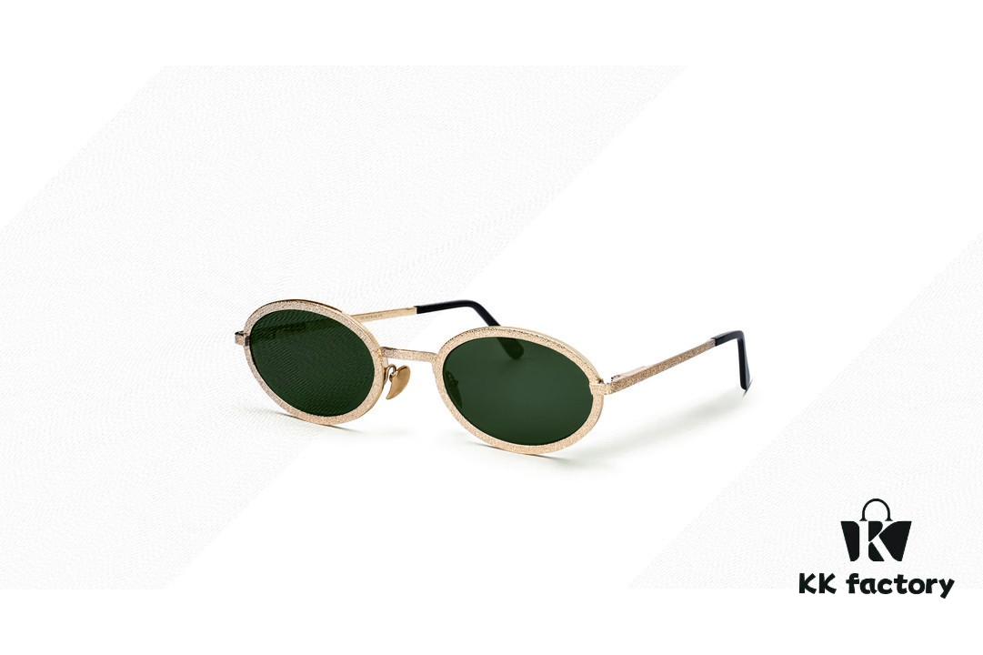 6931f8353a89a121ed54982a Chanel 2025 New Arrival Women's Oval Vintage French Style Sunglasses for Round Face, Slimming Narrow Frame with Sparkling Metal Trim, High-End Unisex Design
