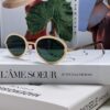 6931f8353a89a121ed54982b Chanel 2025 New Arrival Women's Oval Vintage French Style Sunglasses for Round Face, Slimming Narrow Frame with Sparkling Metal Trim, High-End Unisex Design