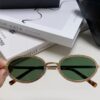 6931f8353a89a121ed54982e Chanel 2025 New Arrival Women's Oval Vintage French Style Sunglasses for Round Face, Slimming Narrow Frame with Sparkling Metal Trim, High-End Unisex Design