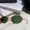 6931f8353a89a121ed549830 Chanel 2025 New Arrival Women's Oval Vintage French Style Sunglasses for Round Face, Slimming Narrow Frame with Sparkling Metal Trim, High-End Unisex Design
