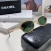 6931f8353a89a121ed549832 Chanel 2025 New Arrival Women's Oval Vintage French Style Sunglasses for Round Face, Slimming Narrow Frame with Sparkling Metal Trim, High-End Unisex Design