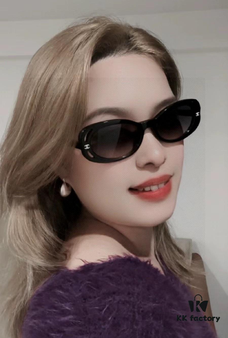 6931f8363a89a121ed549840 CHANEL Chanel Eyeglasses Sunglasses Cat-Eye Frame Inspired by Wang Yibo, 5 Colors Available