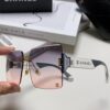 Chanel 2025 Fashion New Large-Frame Double C Letter Wide-Temple Sunglasses for Women, Versatile Sunglasses