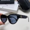 Chanel 24SS New Arrival Oval Women's Sunglasses with Double C Logo Design