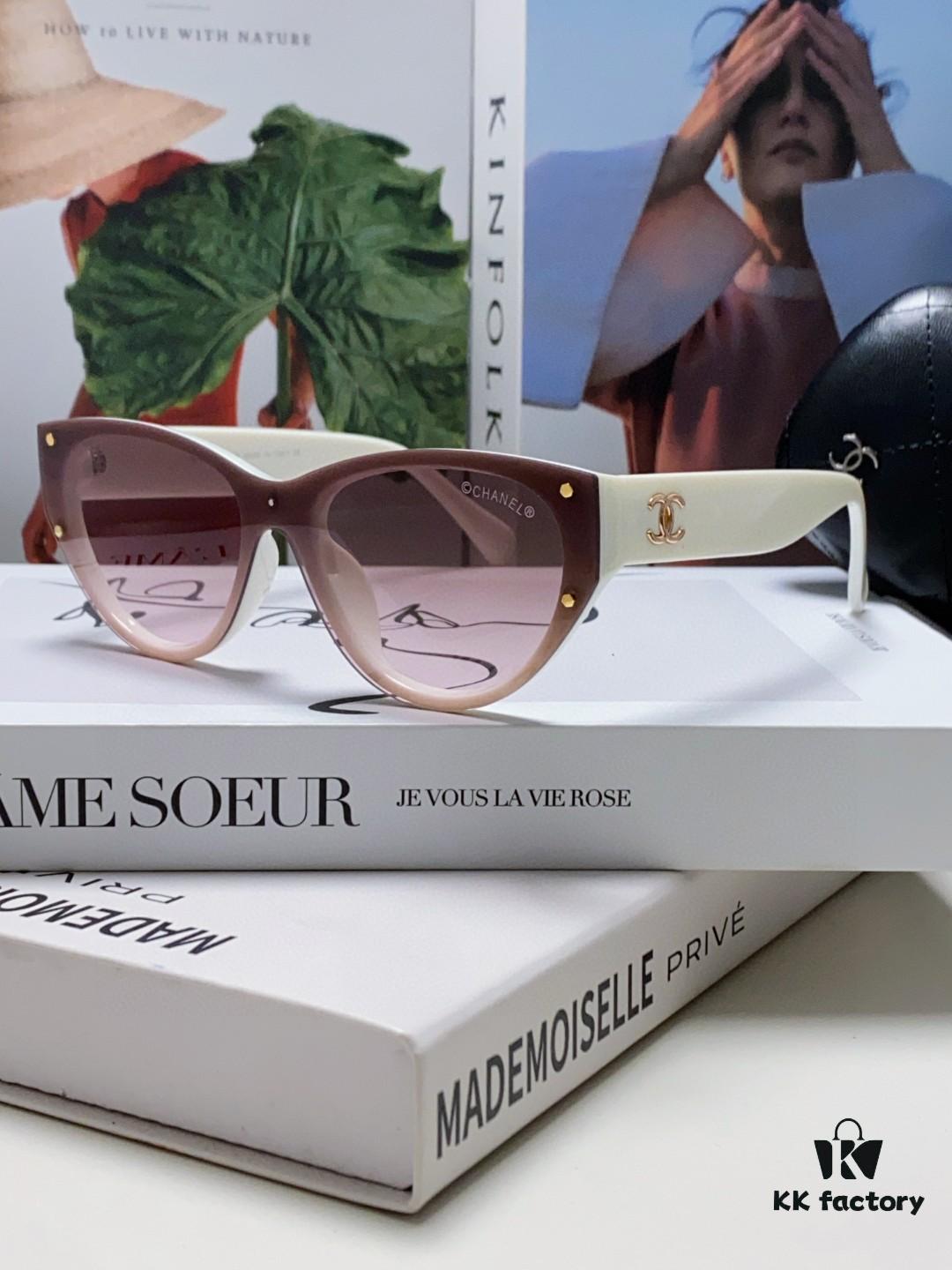 6931f83c3a89a121ed549898 Chanel 24SS New Arrival Elegant Oval Women's Sunglasses with Double C Logo Design