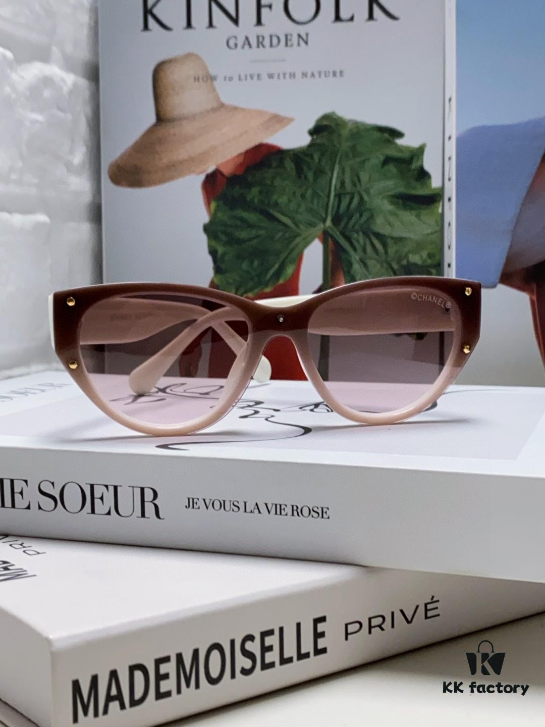 6931f83d3a89a121ed549899 Chanel 24SS New Arrival Elegant Oval Women's Sunglasses with Double C Logo Design