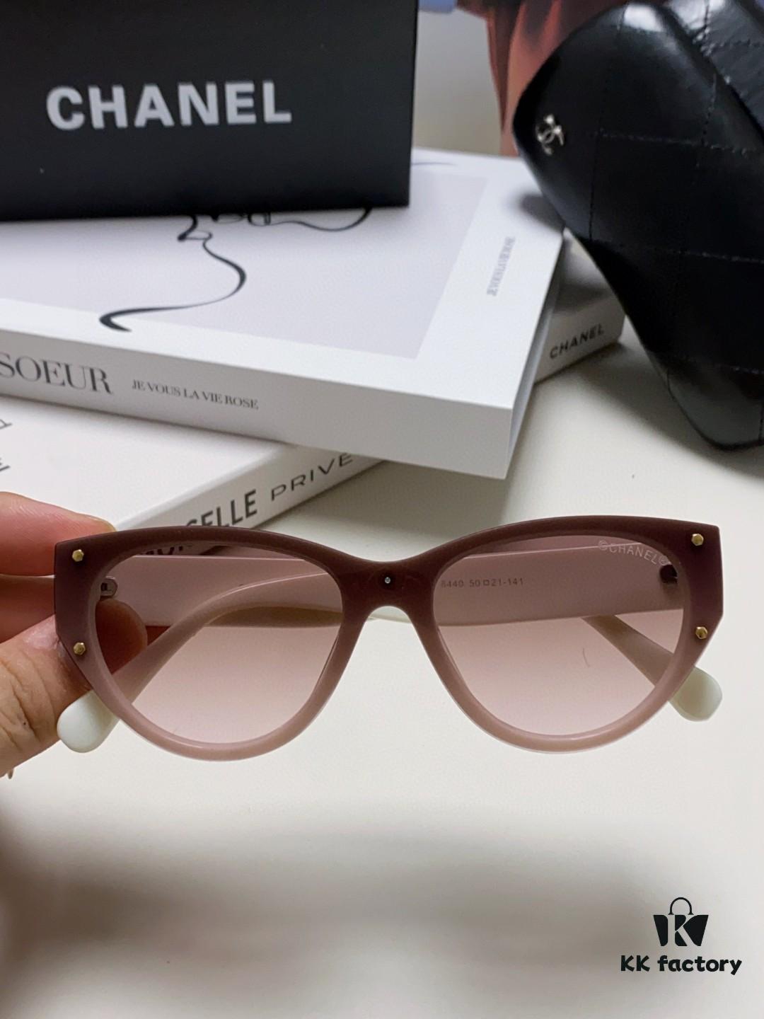 6931f83d3a89a121ed54989b Chanel 24SS New Arrival Elegant Oval Women's Sunglasses with Double C Logo Design