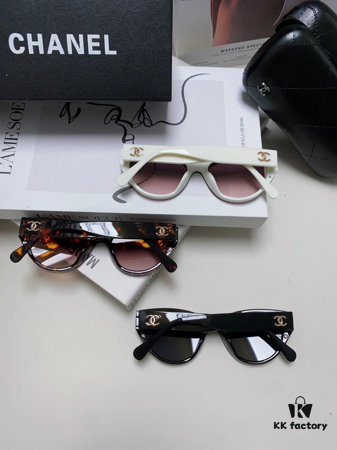 6931f83d3a89a121ed5498a0 Chanel 24SS New Arrival Elegant Oval Women's Sunglasses with Double C Logo Design
