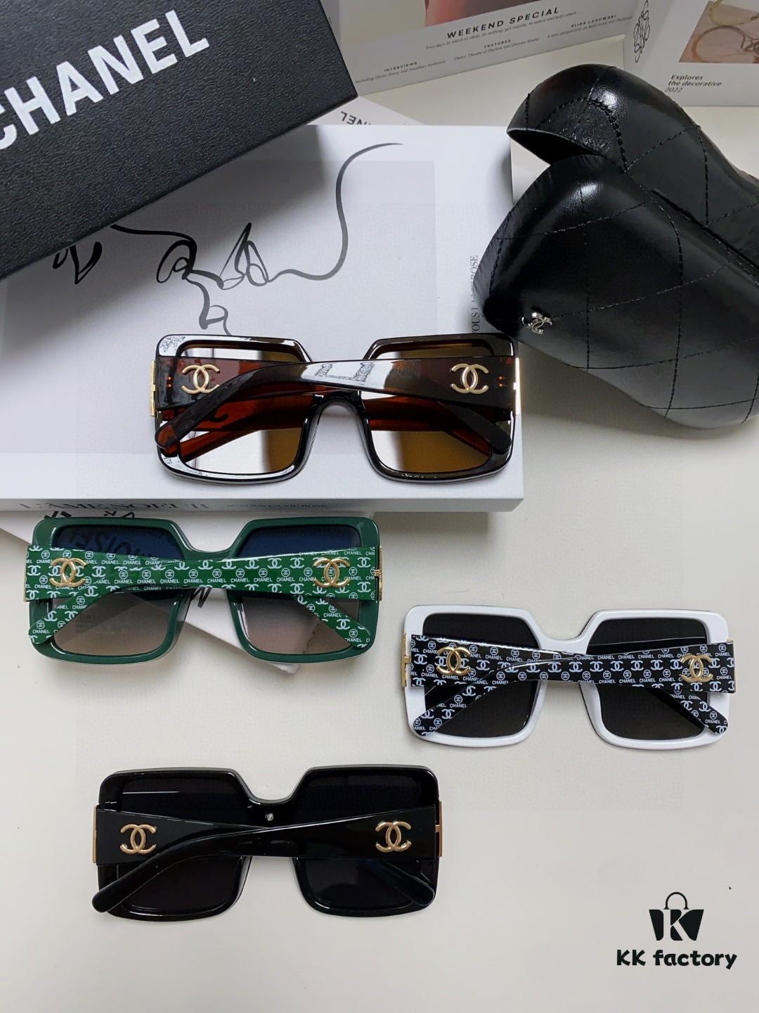 Chanel 2025 New Arrival Fashionable High-End Women's Polarized Sunglasses, Oversized Frame Driving Sunglasses