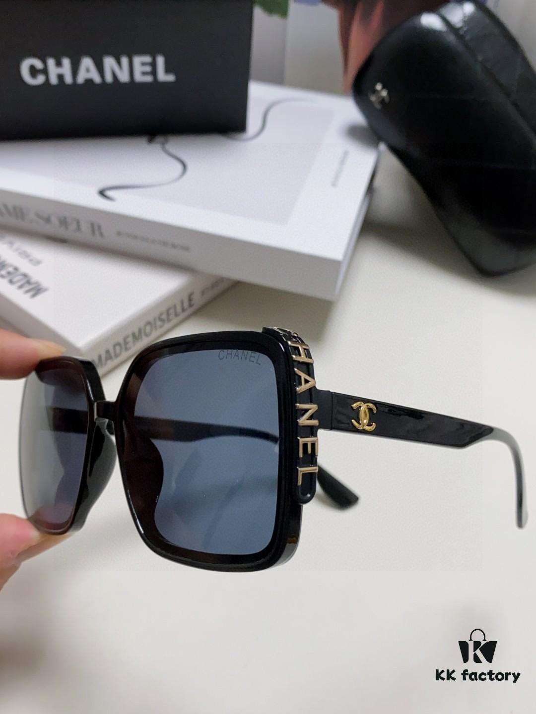 6931f8423a89a121ed5498ed Chanel 2025 New Arrival Fashion Sunglasses for Women UV Protection Korean Style Trendy Oversized Square Frame Sun Glasses Summer Anti-Glare